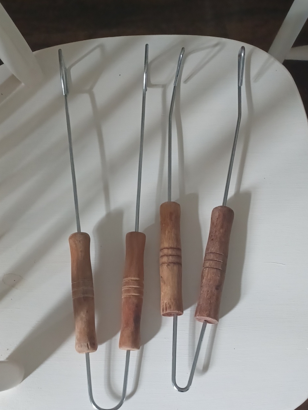 Vintage Wood Handled Tongs